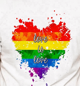 T Shirt Short Sleeve White Love Is Love