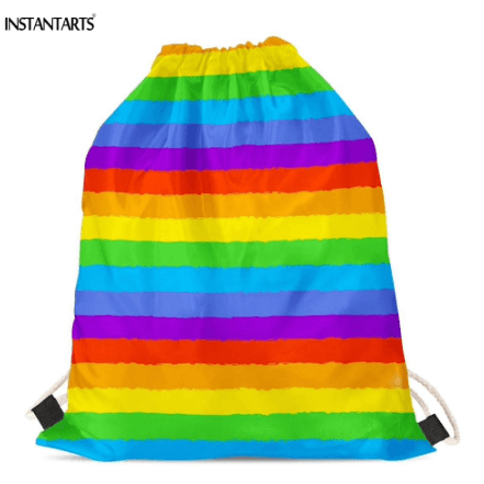 Regenbogen Rucksack Mit Kordelzug Mit Feinen Regenbogenstreifen