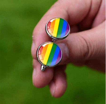 Rainbow cufflinks