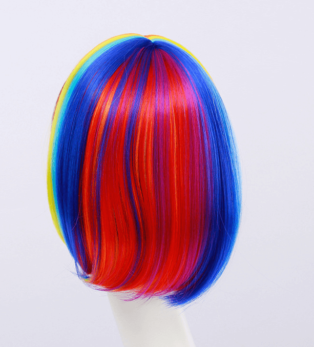 Wig Bob In Rainbow Colors