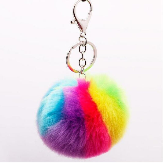 Key and bag hanger rainbow ball