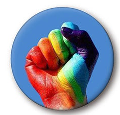 Rainbow Button Fist