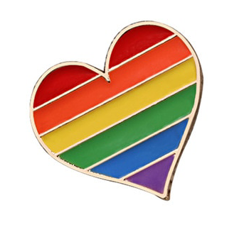 PIN coeur arc-en-ciel