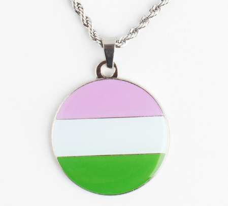 Necklace With Round Pendant Genderqueer