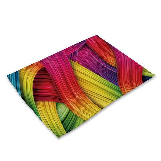 Placemat rainbow art