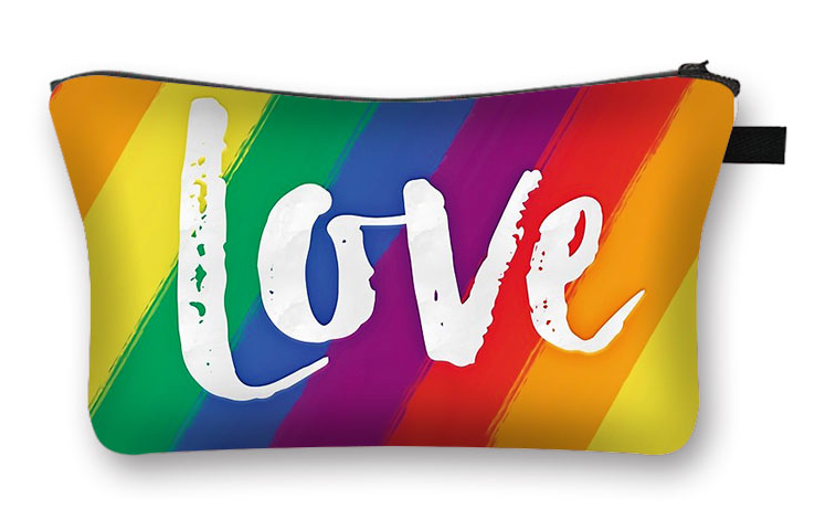 Practical cosmetic bag rainbow "Love"