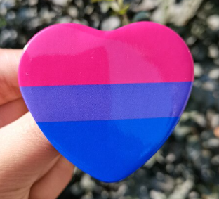 Button Herz Bisexuell