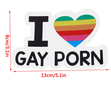 Sticker I Love Gay Porn