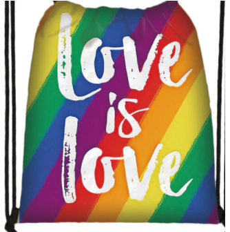 Drawstring Backpack Rainbow Colors Love Is Love