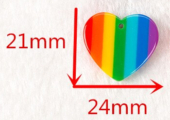 Rainbow heart made of plastic. Versatile use possible