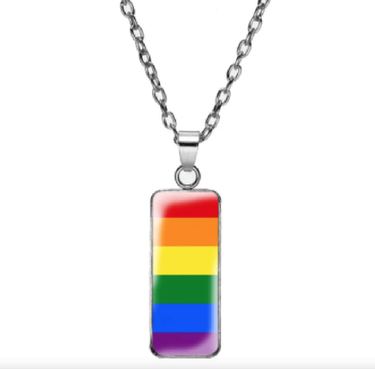 Beautiful necklace with rainbow pendant