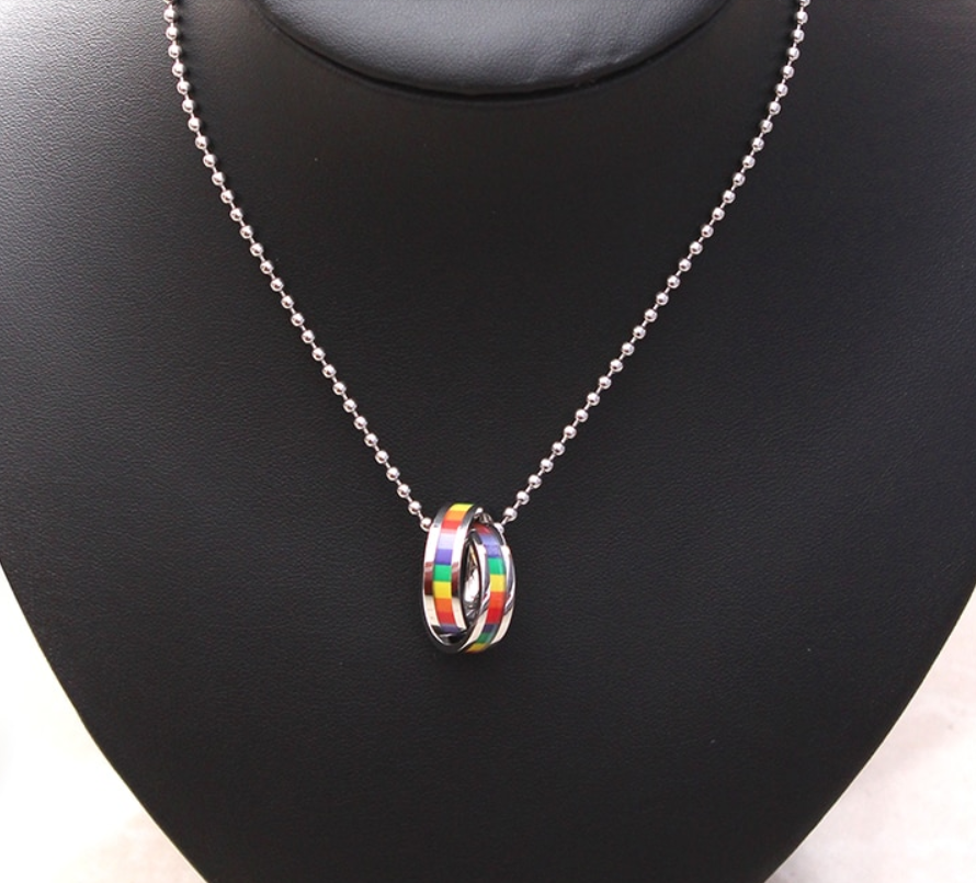 Necklace with ring pendant