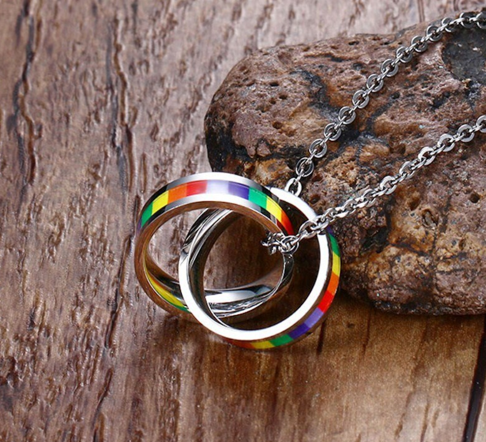 Necklace with ring pendant