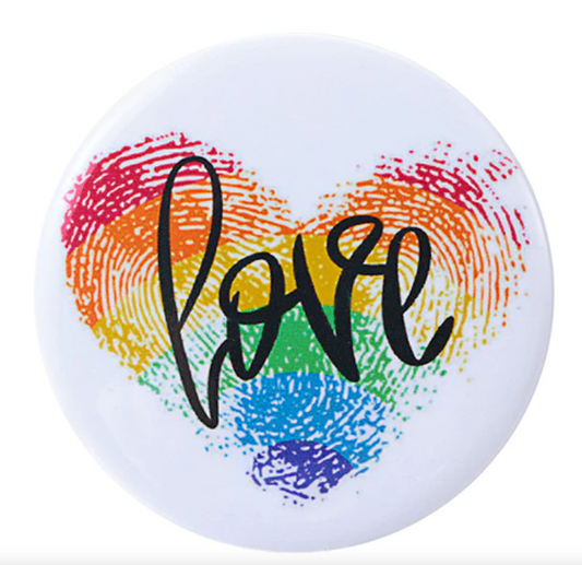 Kunstvoller Regenbogen Button