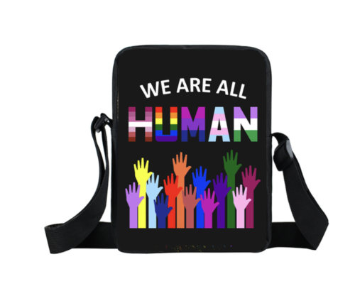 Practical shoulder bag "HUMAN"