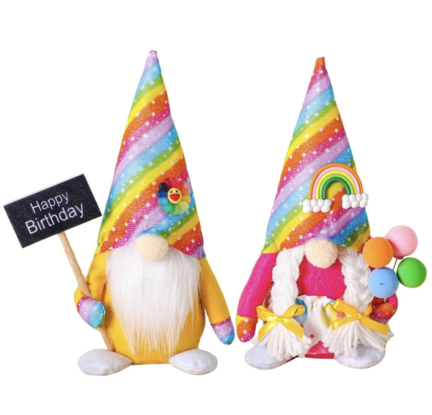 Paire de gnomes « Joyeux anniversaire »