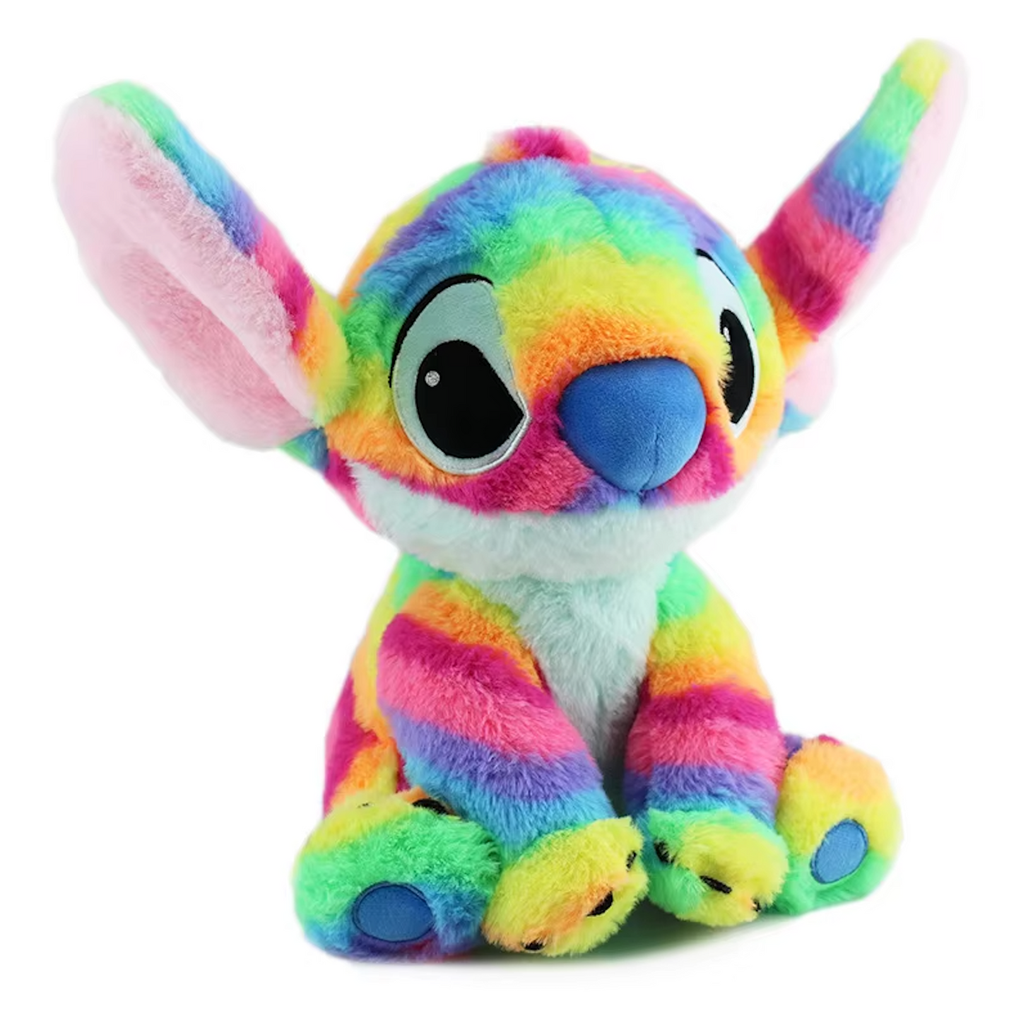 Egg horn plush toy with rainbow colors