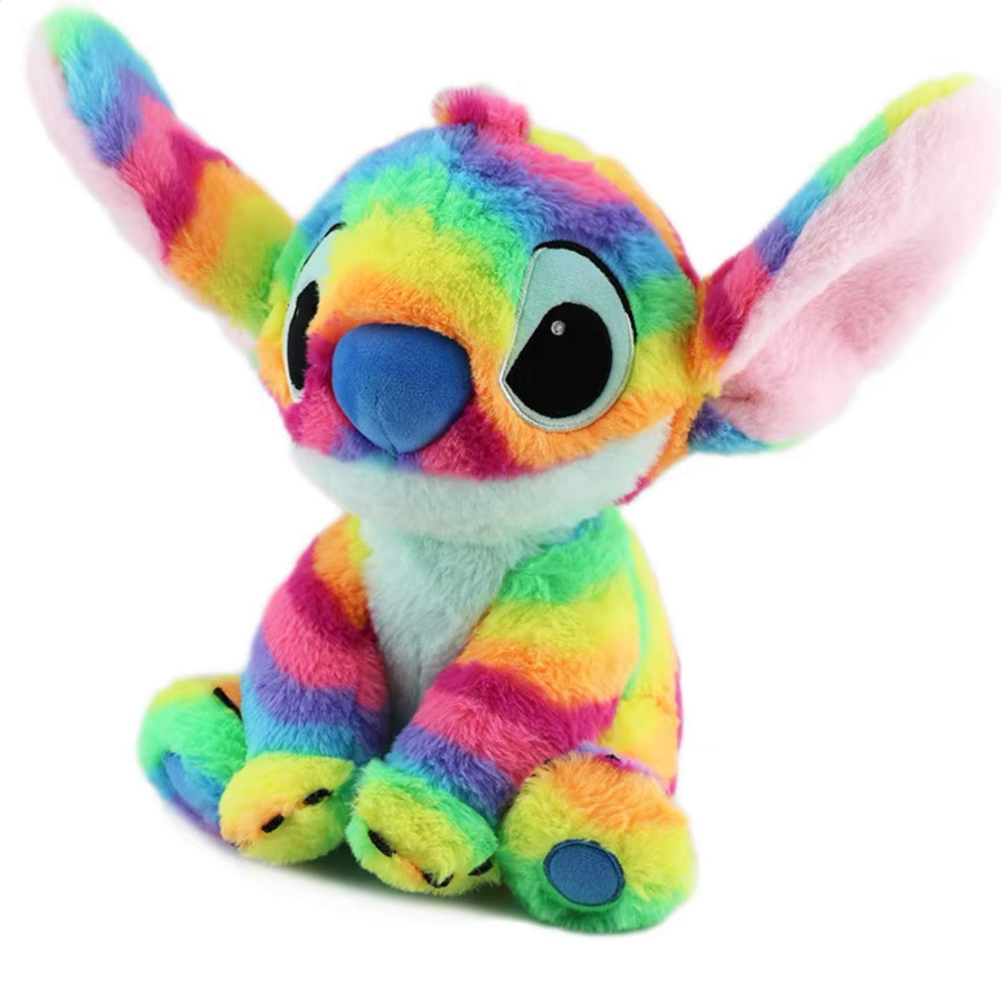 Egg horn plush toy with rainbow colors